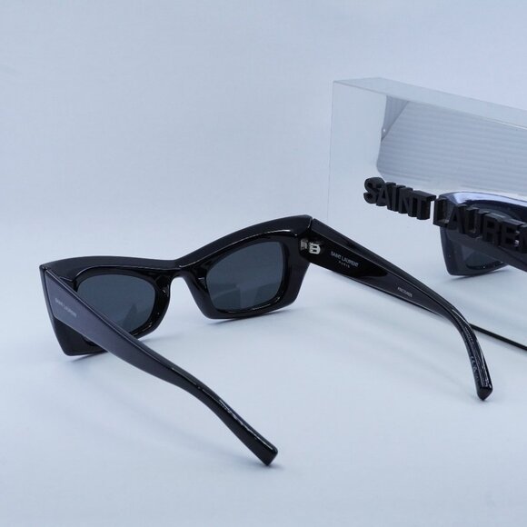 Saint Laurent SL702 001 Black Cat Eye Sunglasses - Picture 9 of 10